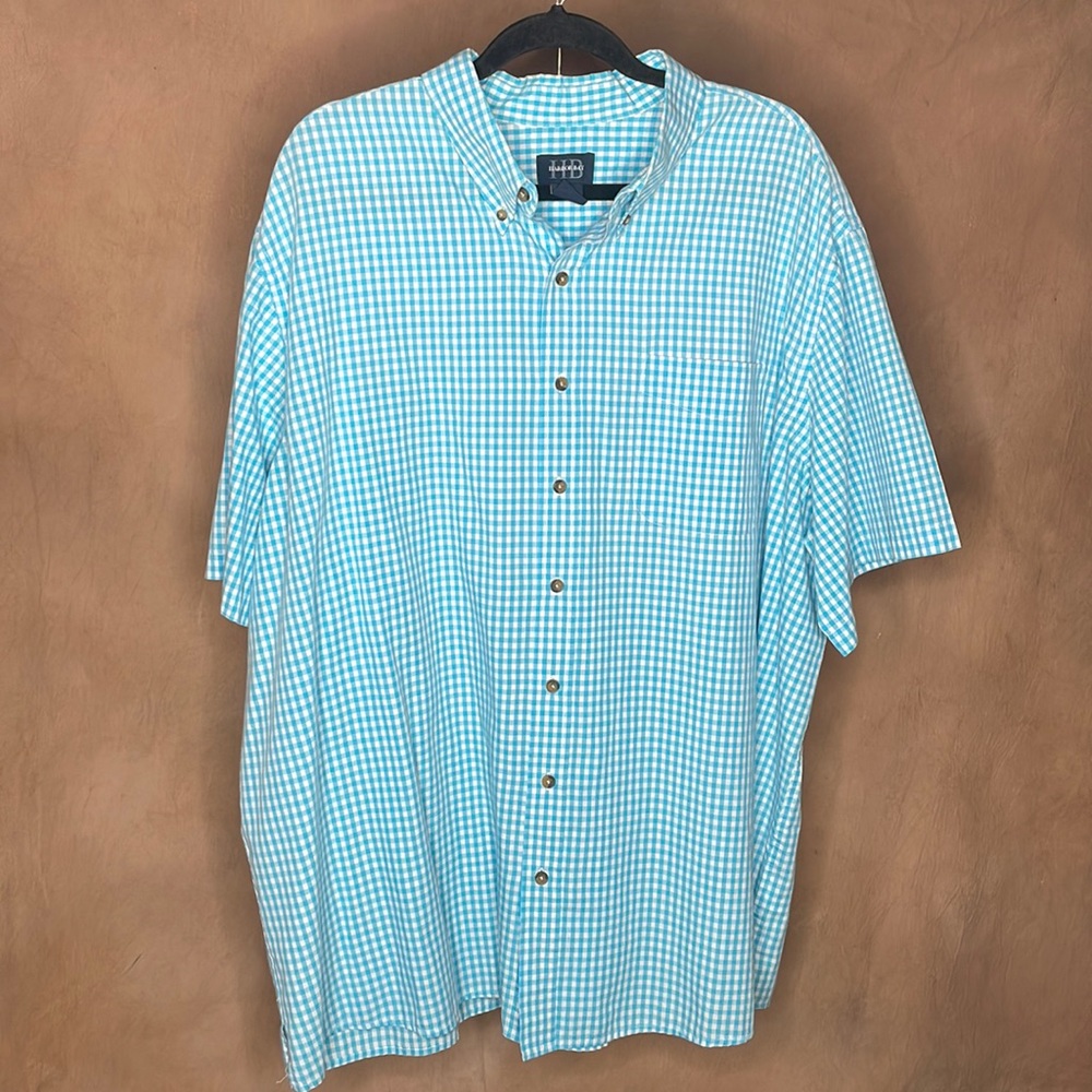 Harbor Bay Men's 2XL Short Sleeve Button Down Shirt - LIKE NEW CONDITION
